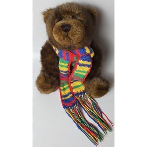 Vintage Mary Meyer Rivertown Nuzzle Bear Brown 1997 Includes Scarf